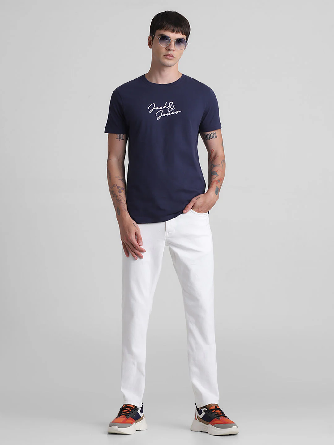 White Low Rise Glenn Slim Fit Jeans - Image 5