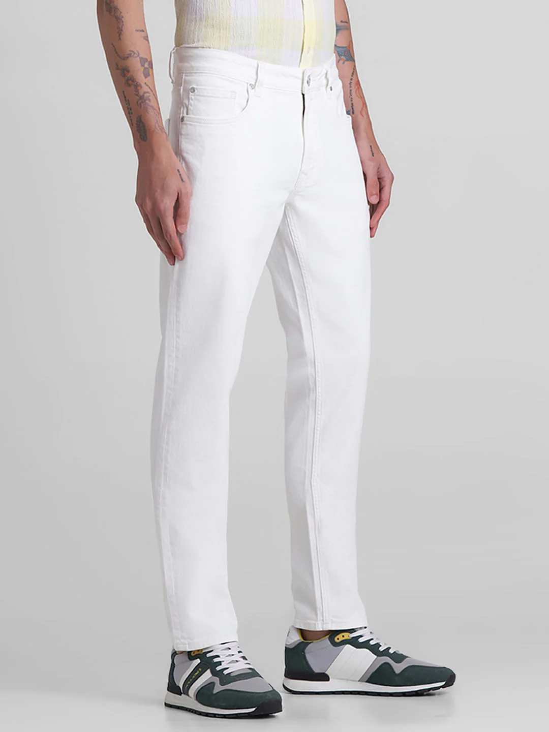 White Low Rise Glenn Slim Fit Jeans - Image 2