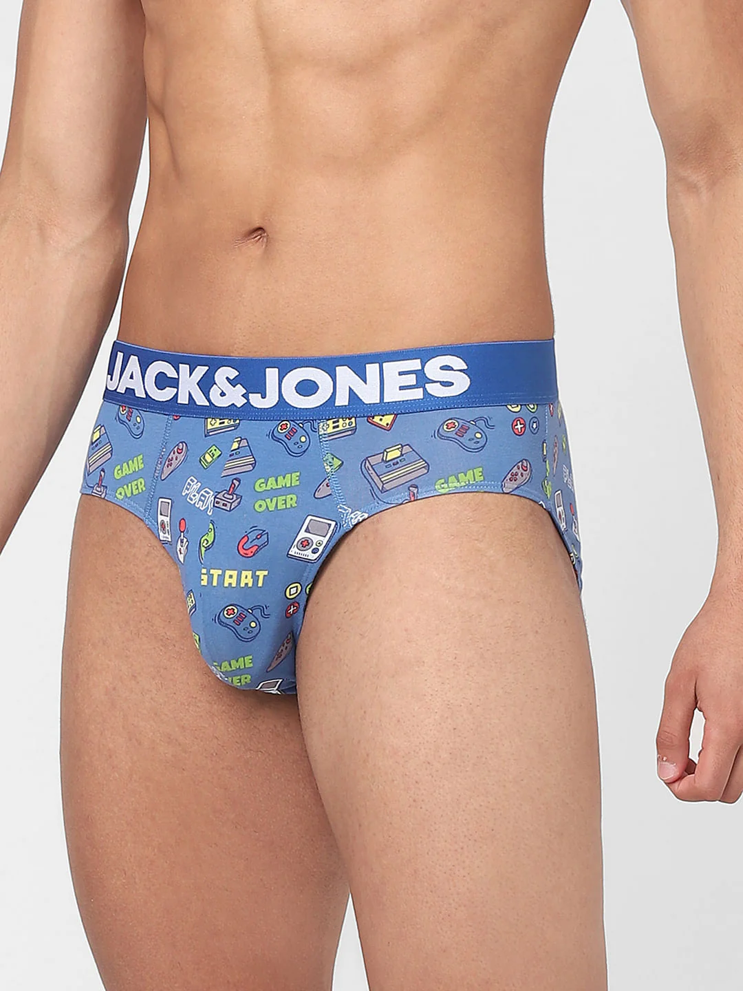 Blue Graphic Print Briefs - Image 2