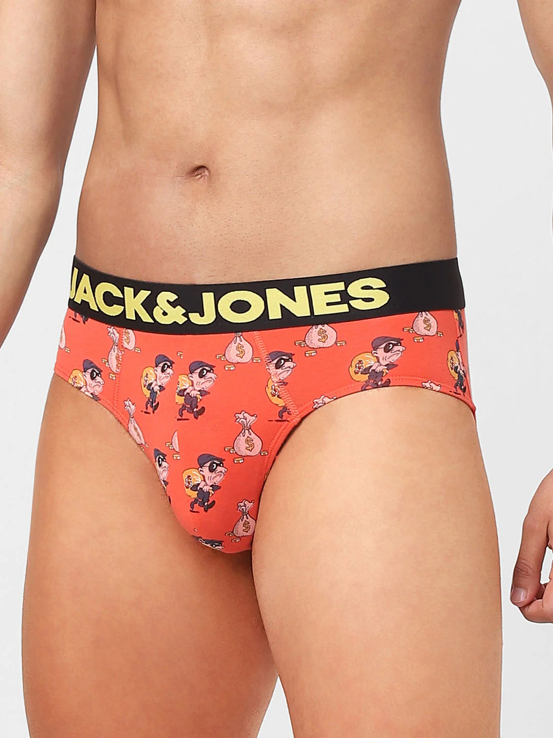 Orange Graphic Print Briefs - Image 2