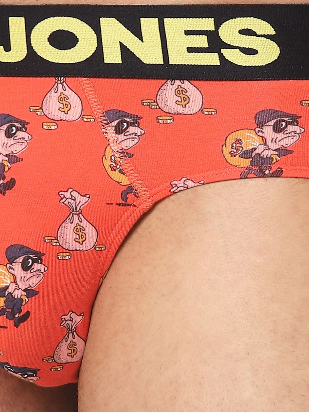 Orange Graphic Print Briefs - Image 4