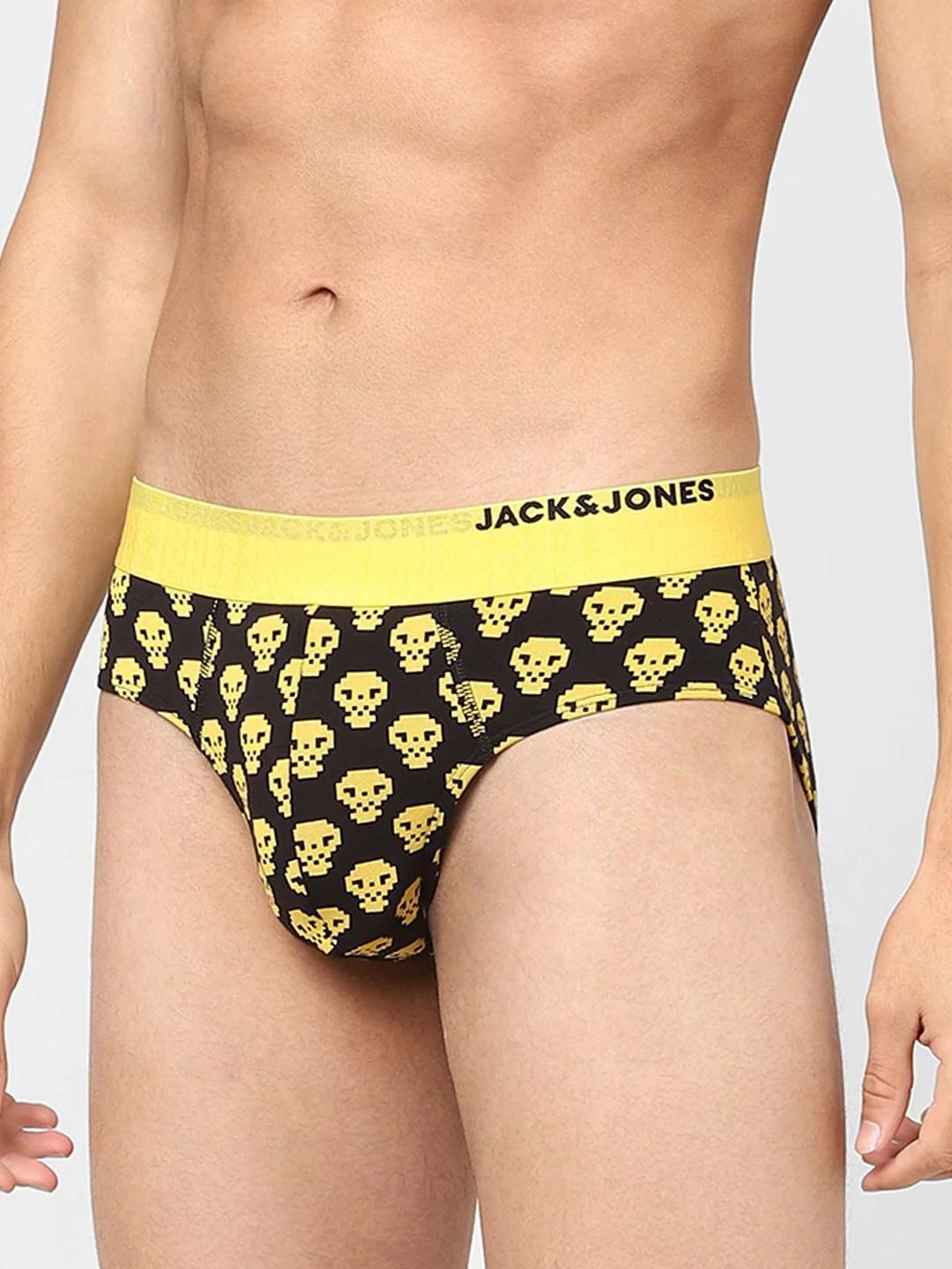 Black Skull Print Briefs - Image 2