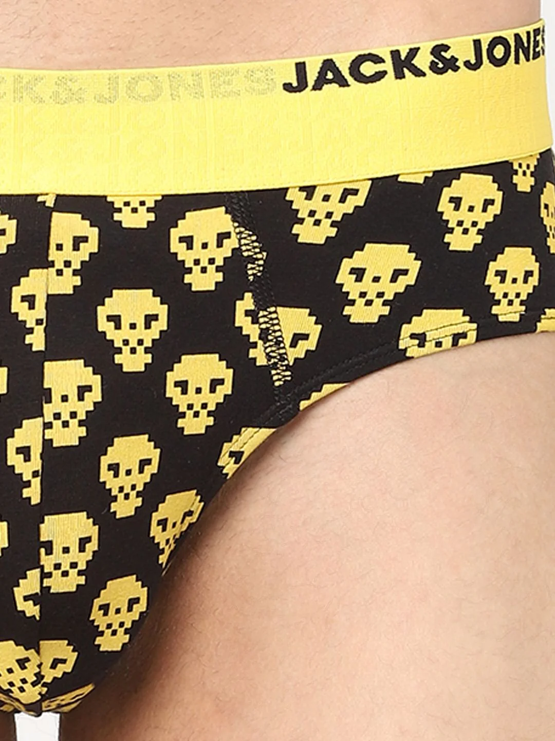 Black Skull Print Briefs - Image 4