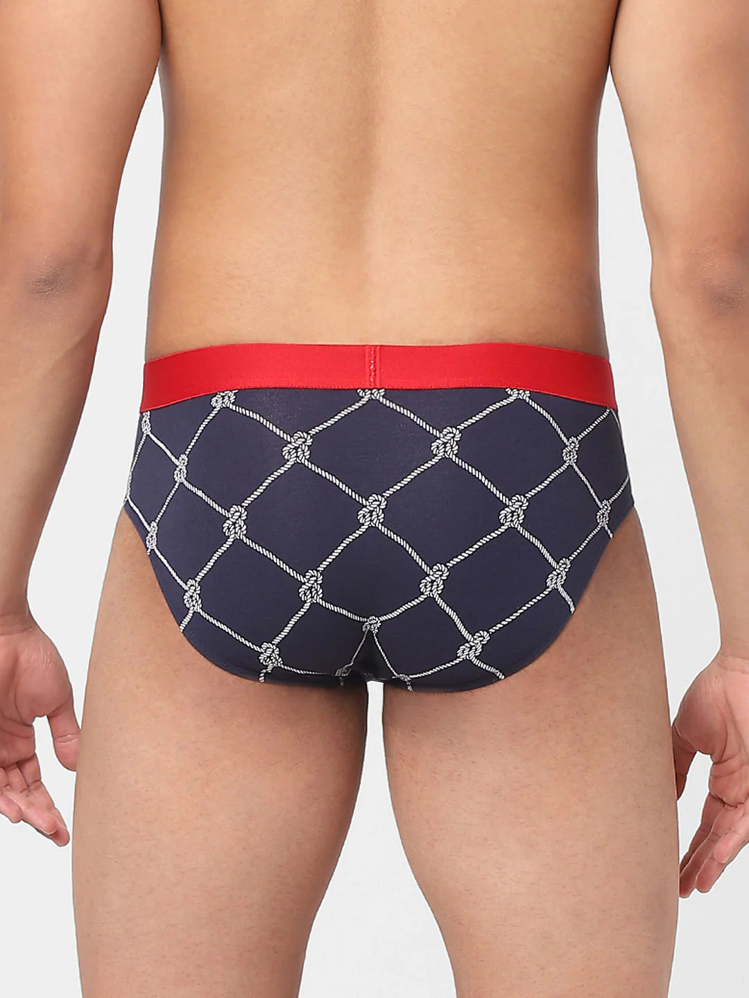 Dark Blue Printed Briefs - Image 3