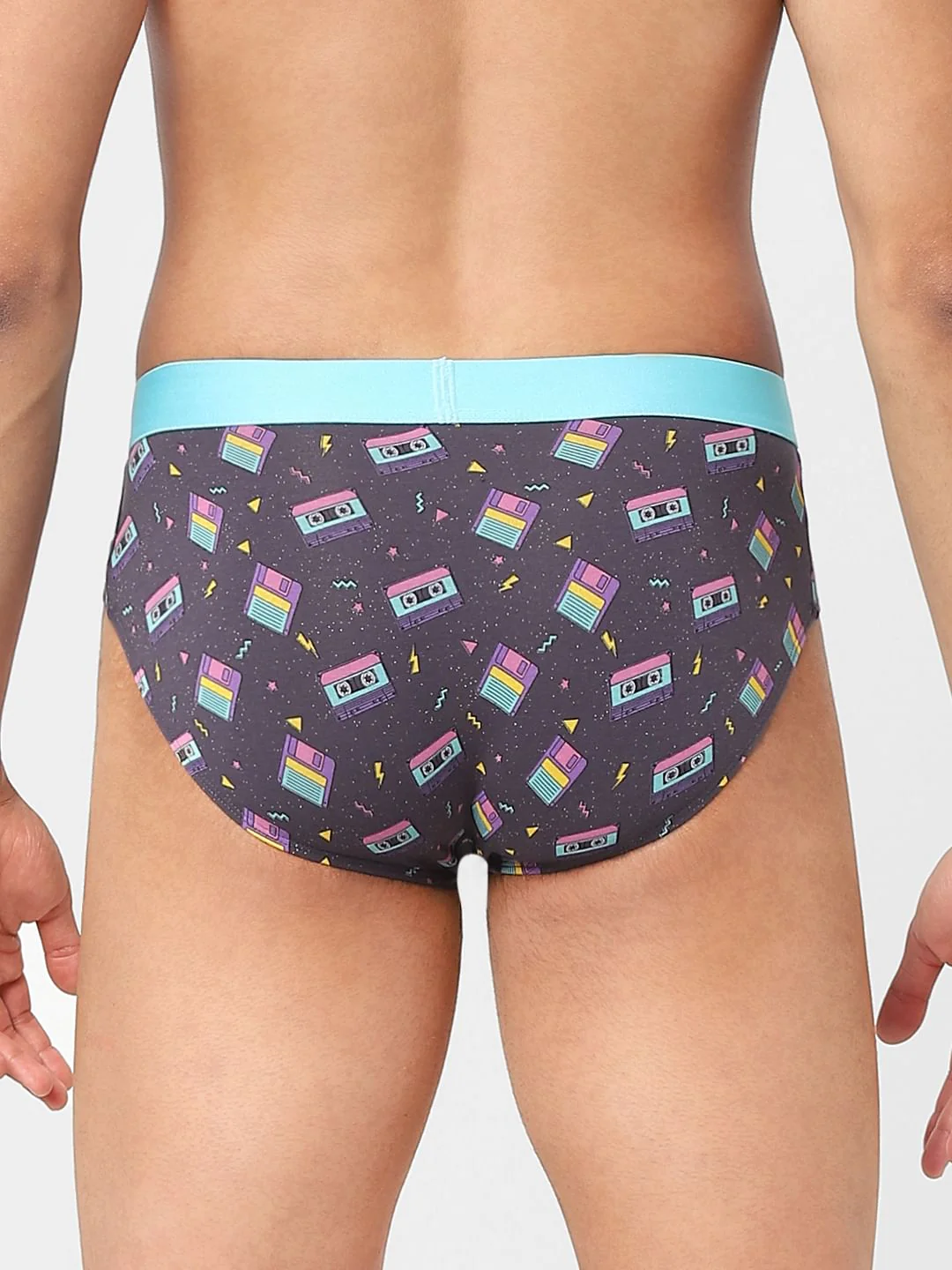 Purple Cassette Printed Briefs - Image 3
