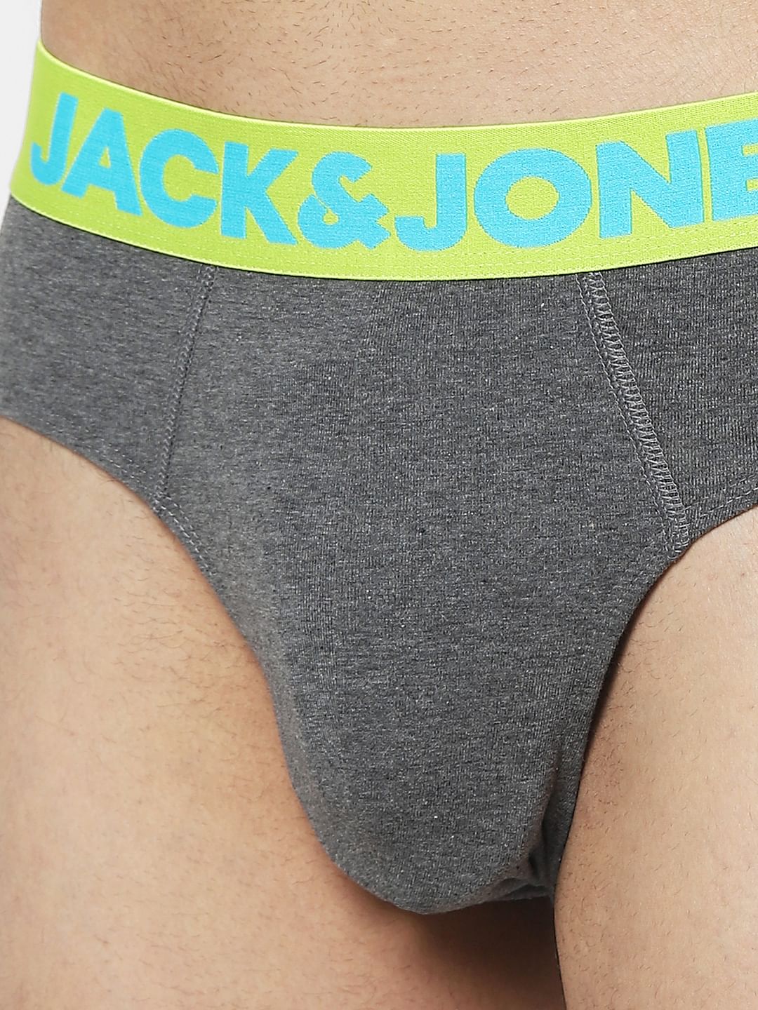 Grey Logo Print Briefs - Image 4