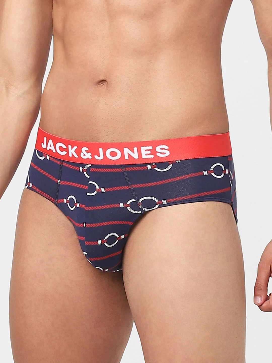 Dark Blue Printed Briefs - Image 2