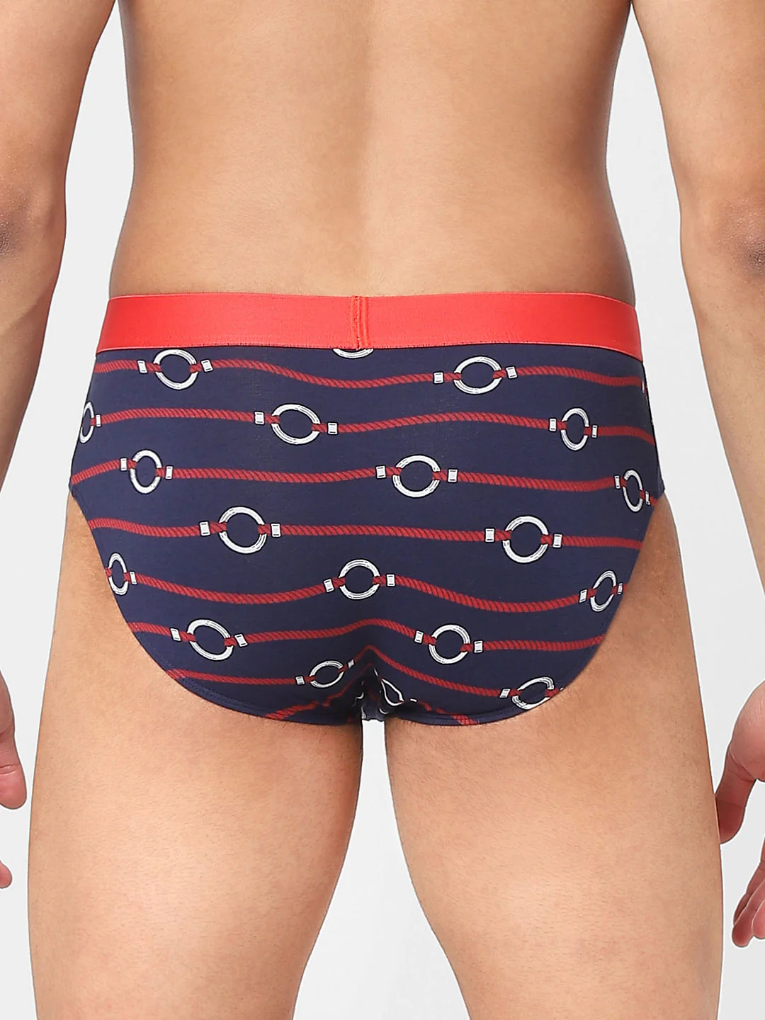 Dark Blue Printed Briefs - Image 3