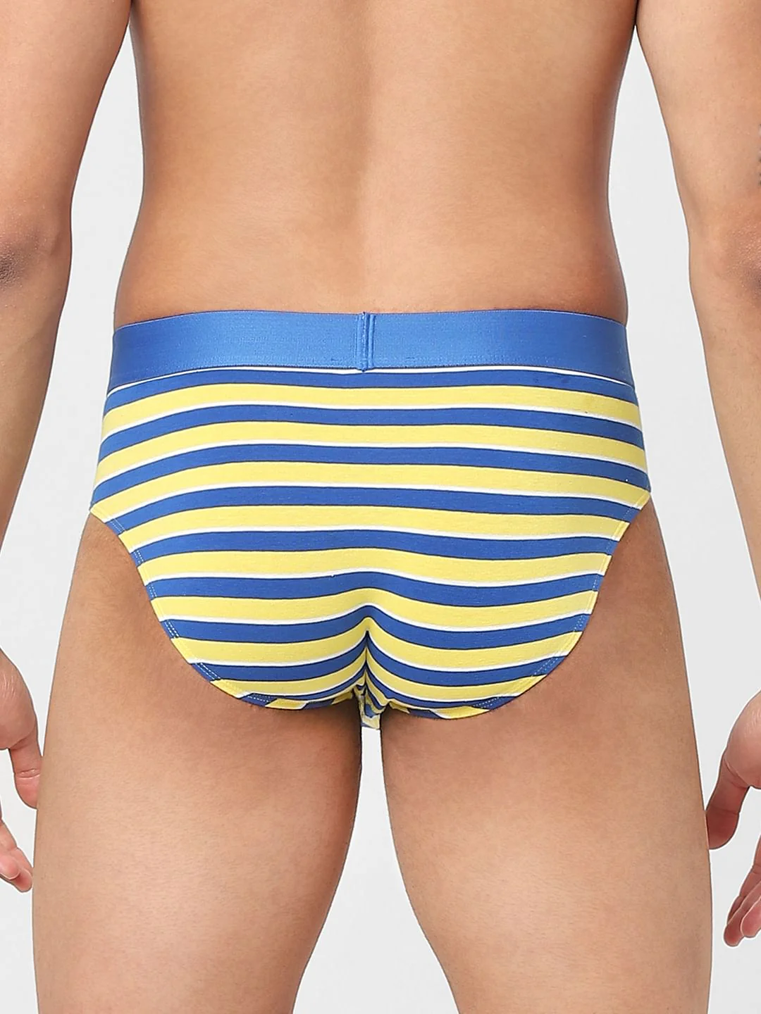 Blue & Yellow Striped Briefs - Image 3