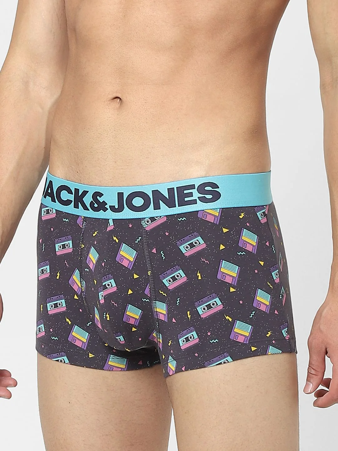 Blue Cassette Graphic Print Trunks - Image 2