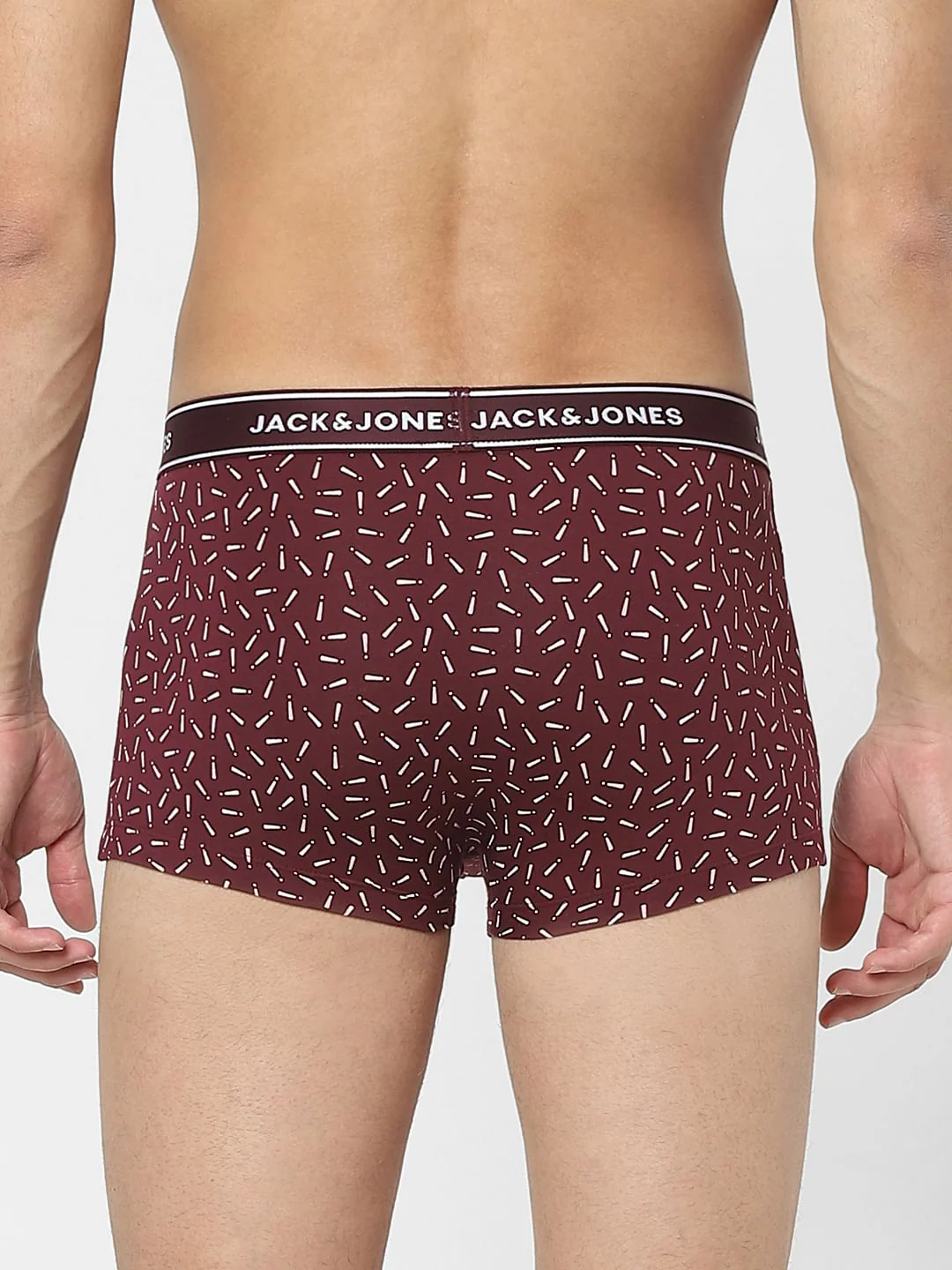 Maroon Graphic Print Trunks - Image 3