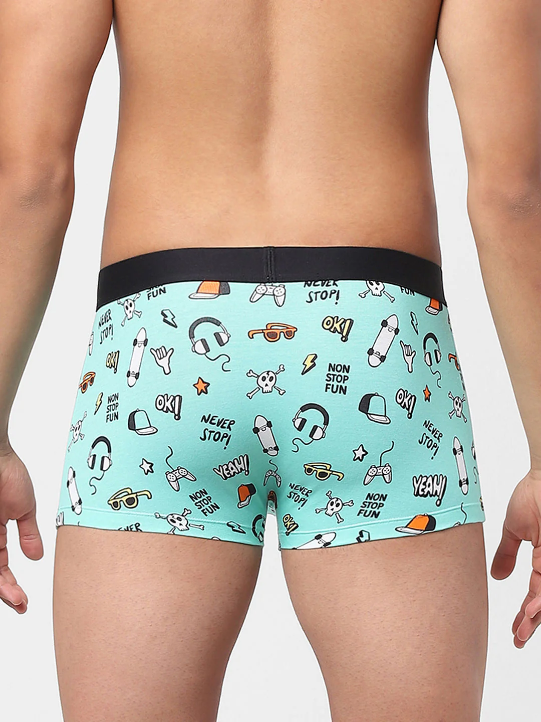 White & Blue Printed Trunks - Pack of 2 - Image 3