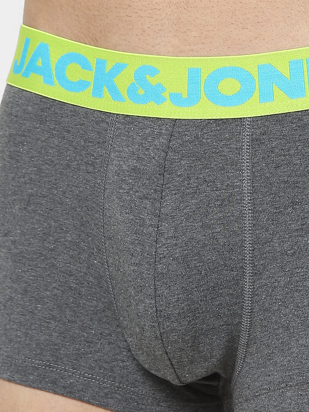Grey Logo Print Trunks - Image 4