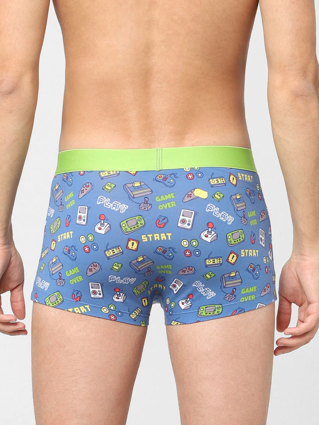 Blue Graphic Print Trunks - Image 3