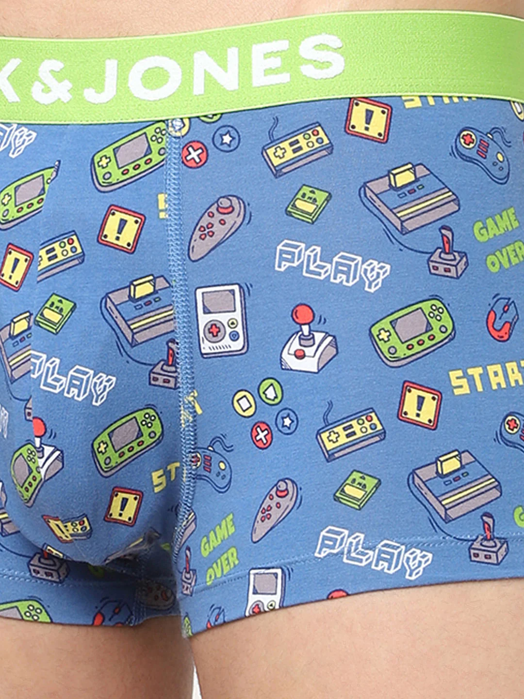 Blue Graphic Print Trunks - Image 4