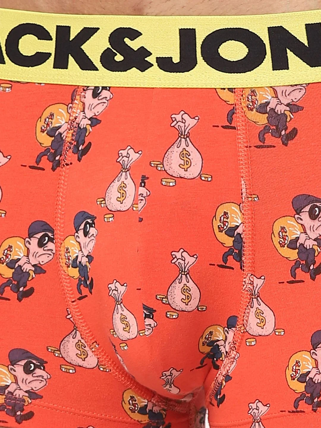 Orange Printed Trunks - Image 4