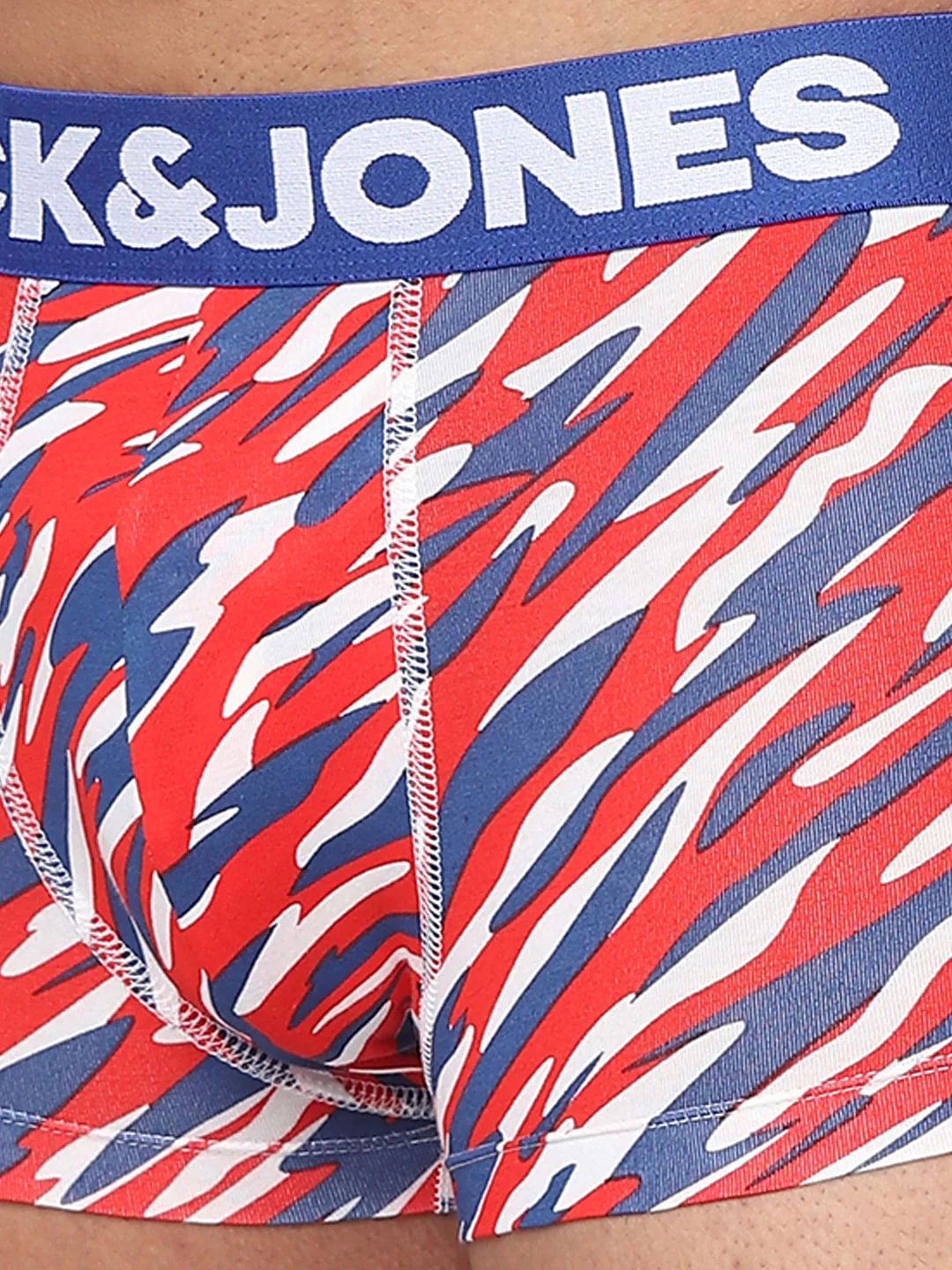 Red Abstract Print Trunks - Image 4