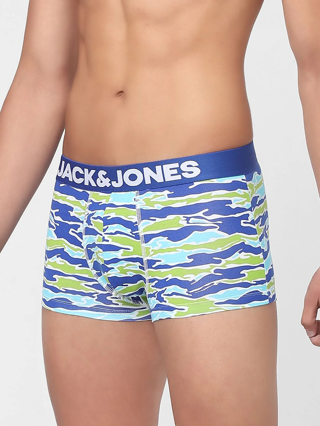 Blue Abstract Print Trunks - Image 2