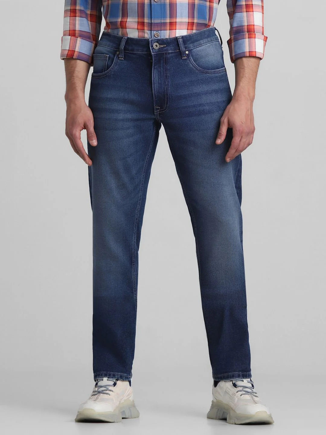 Blue Low Rise Tim Anti Fit Jeans