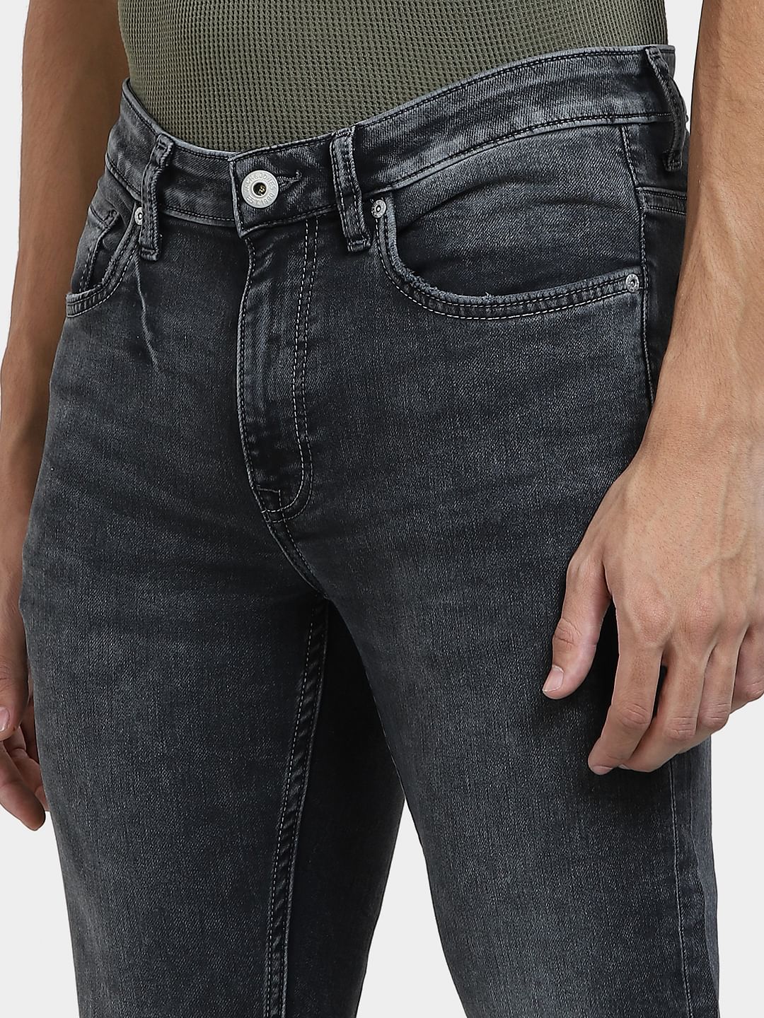 Grey Low Rise Glenn Slim Fit Jeans - Image 5
