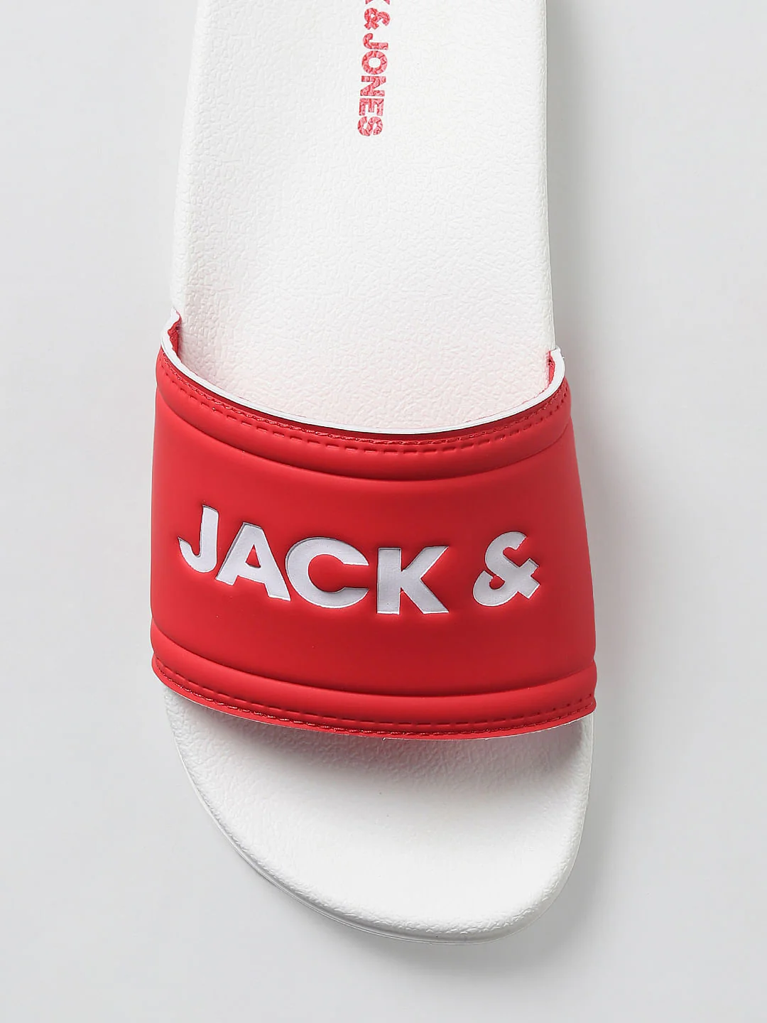 White & Red Logo Print Sliders - Image 11