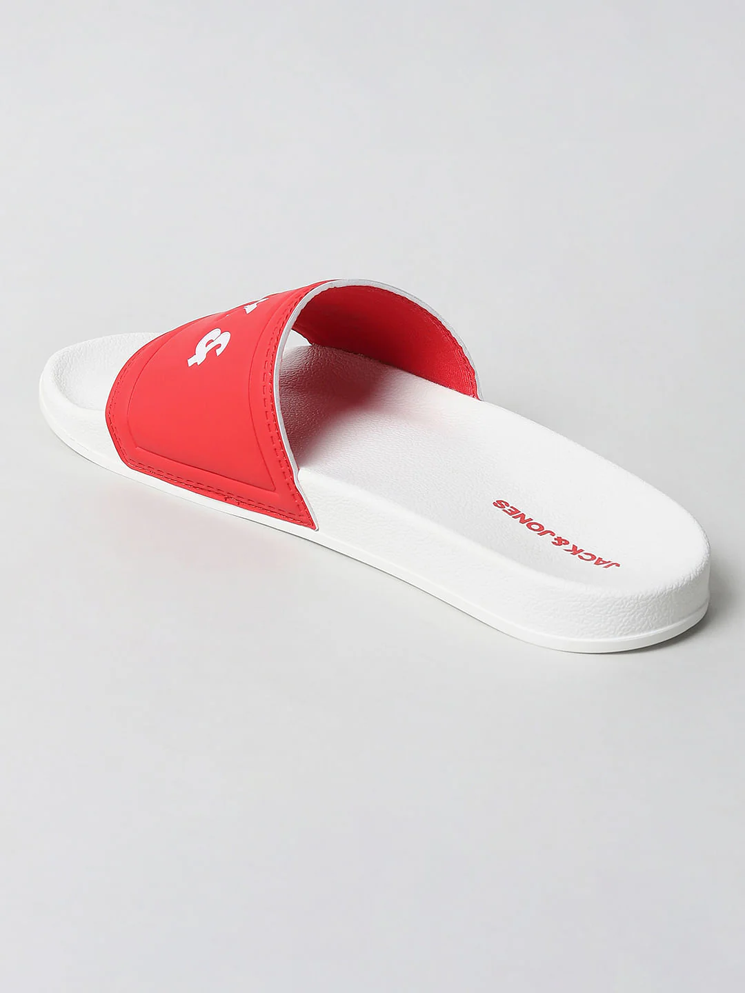 White & Red Logo Print Sliders - Image 5