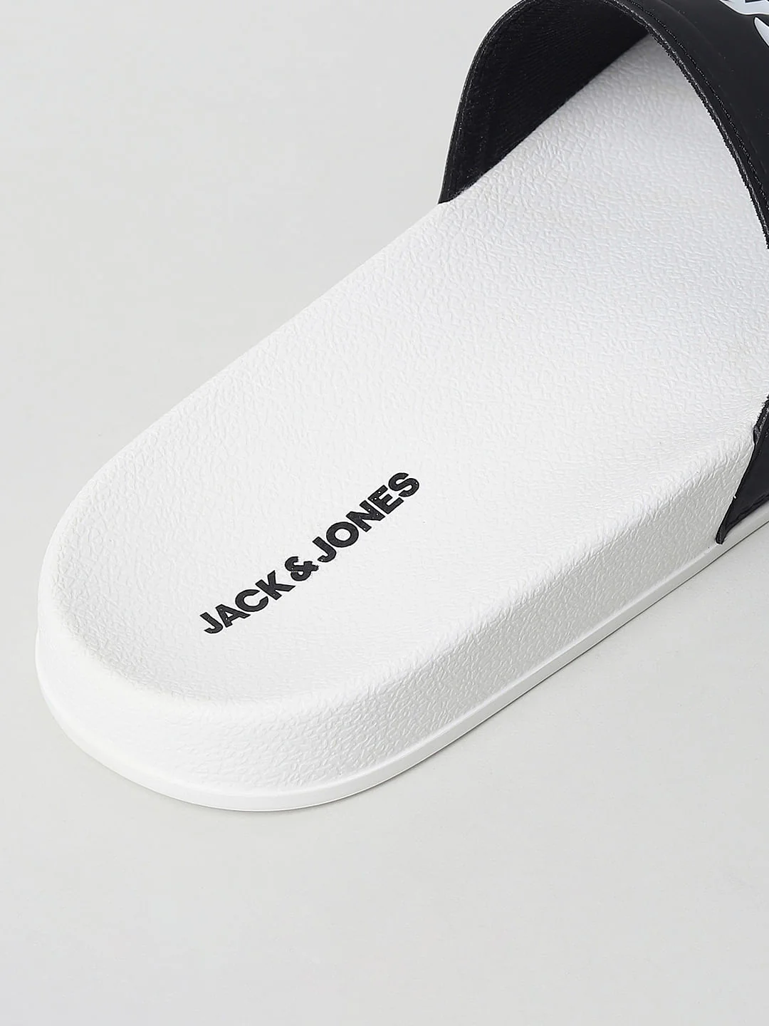 White & Black Logo Print Sliders - Image 12