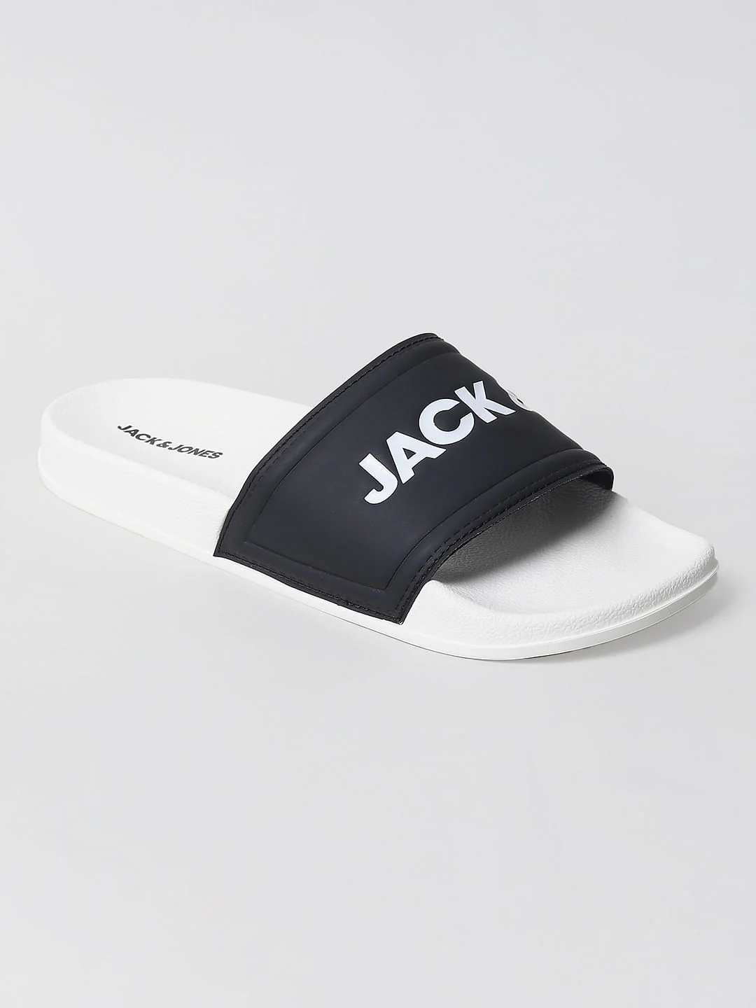 White & Black Logo Print Sliders - Image 3