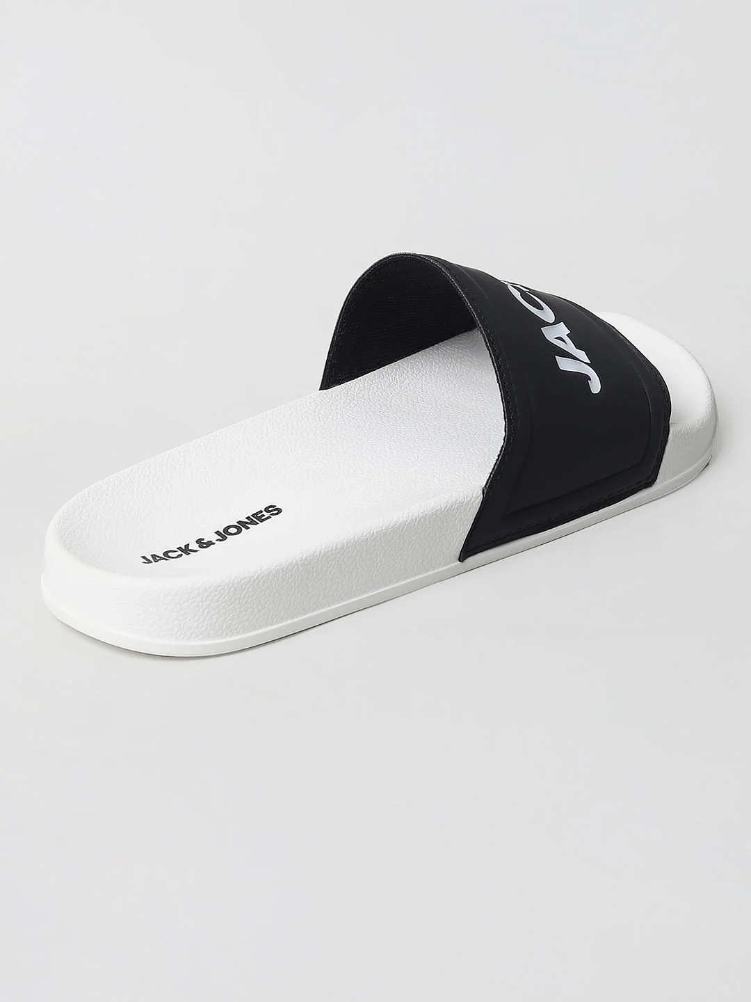 White & Black Logo Print Sliders - Image 4