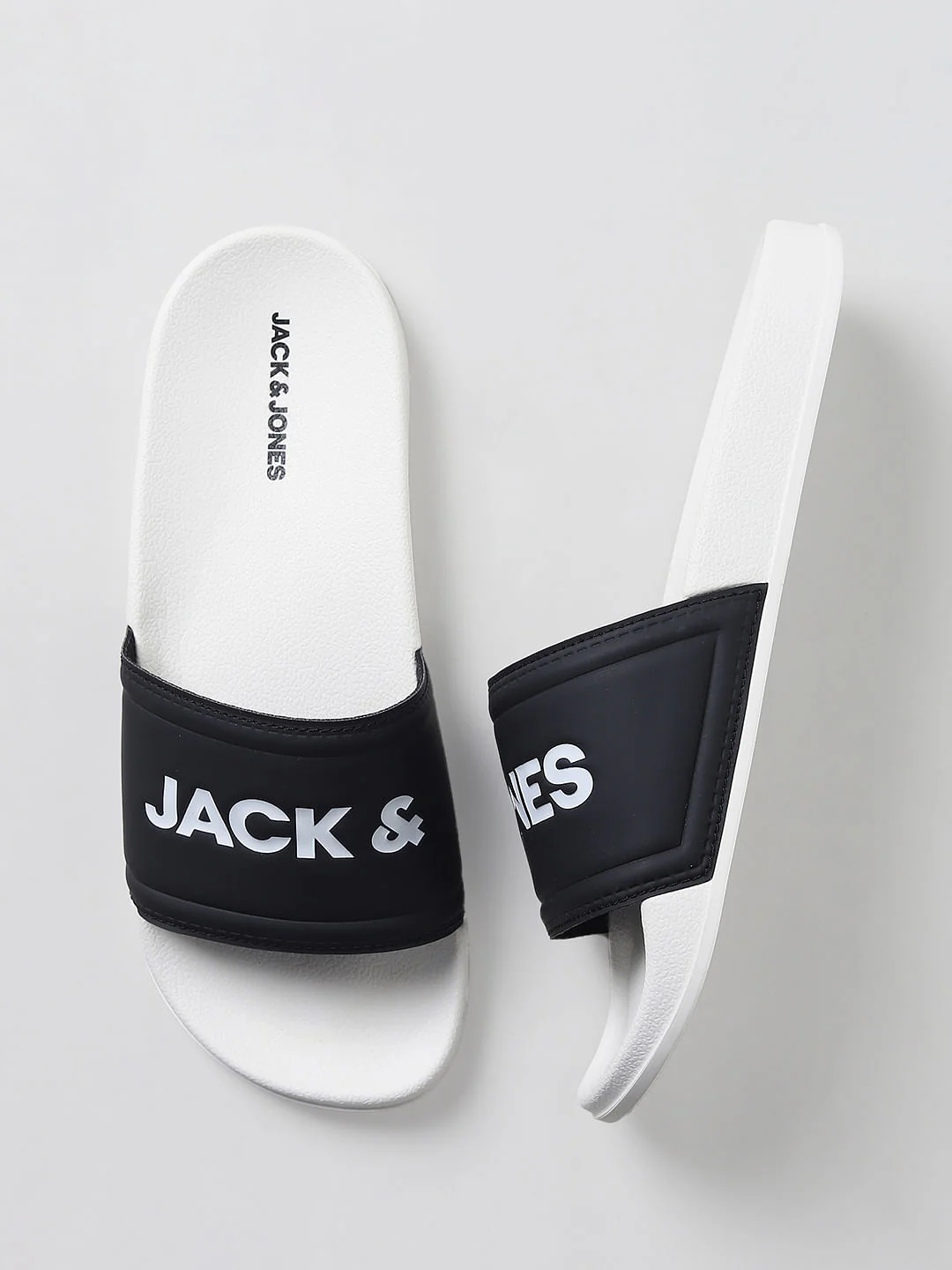 White & Black Logo Print Sliders - Image 7