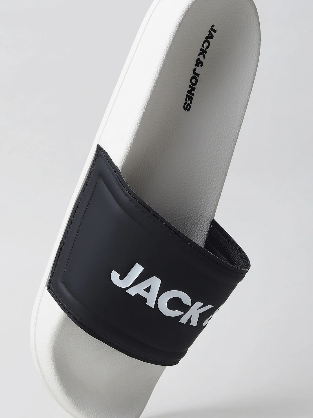 White & Black Logo Print Sliders - Image 9