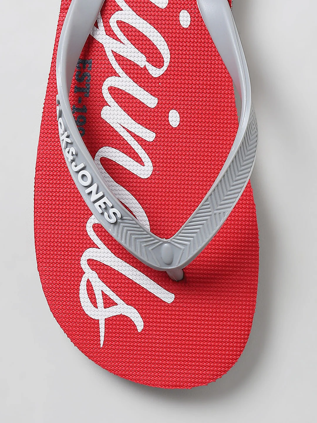Red Logo Print Flip Flops - Image 11