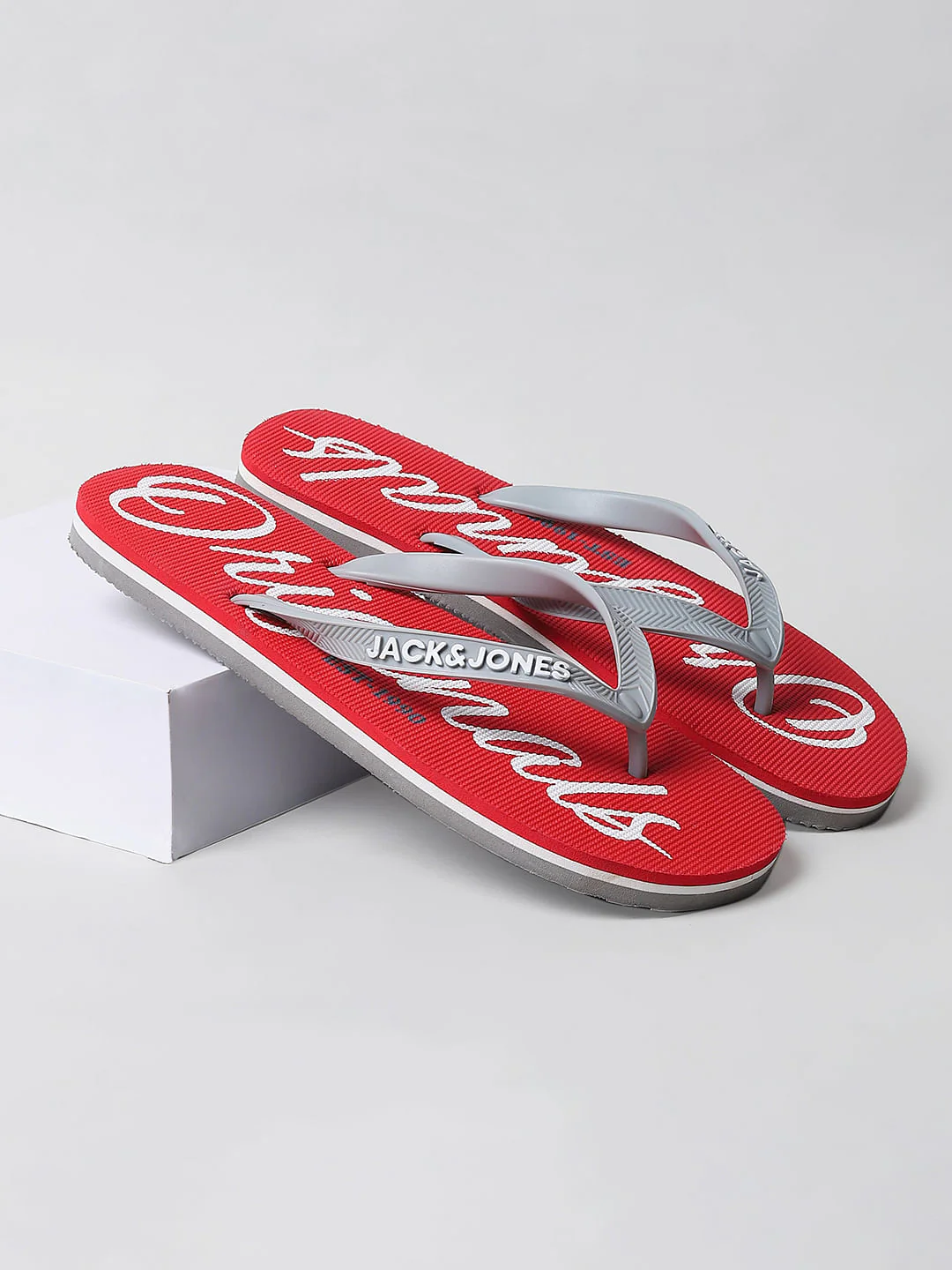 Red Logo Print Flip Flops - Image 13