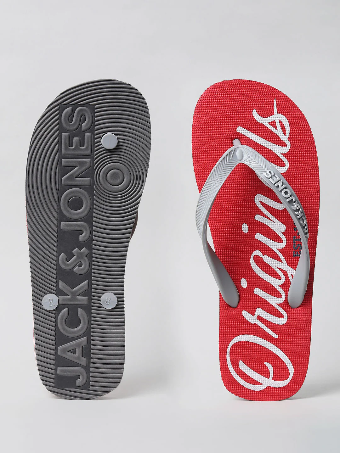 Red Logo Print Flip Flops - Image 6