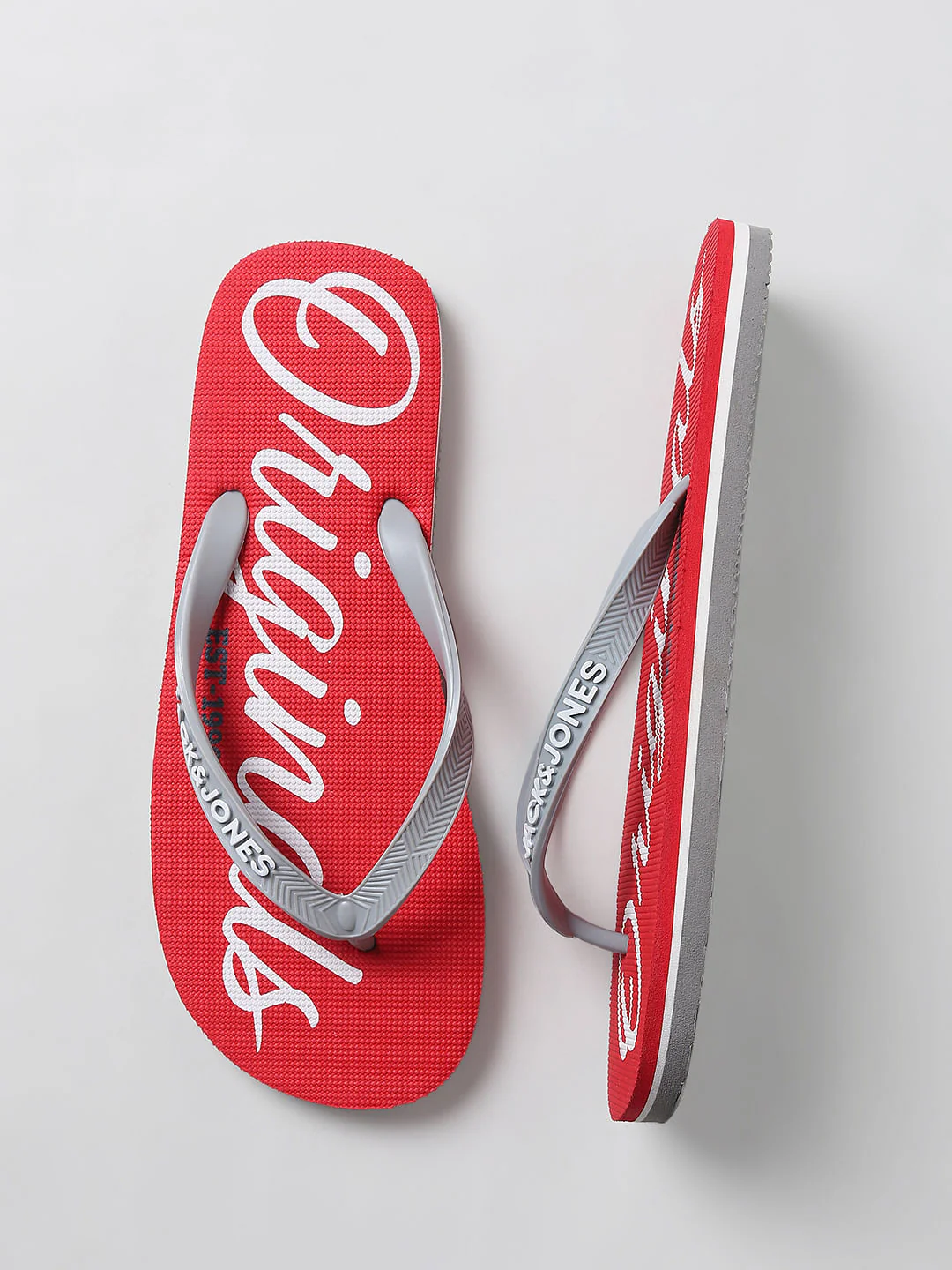 Red Logo Print Flip Flops - Image 7