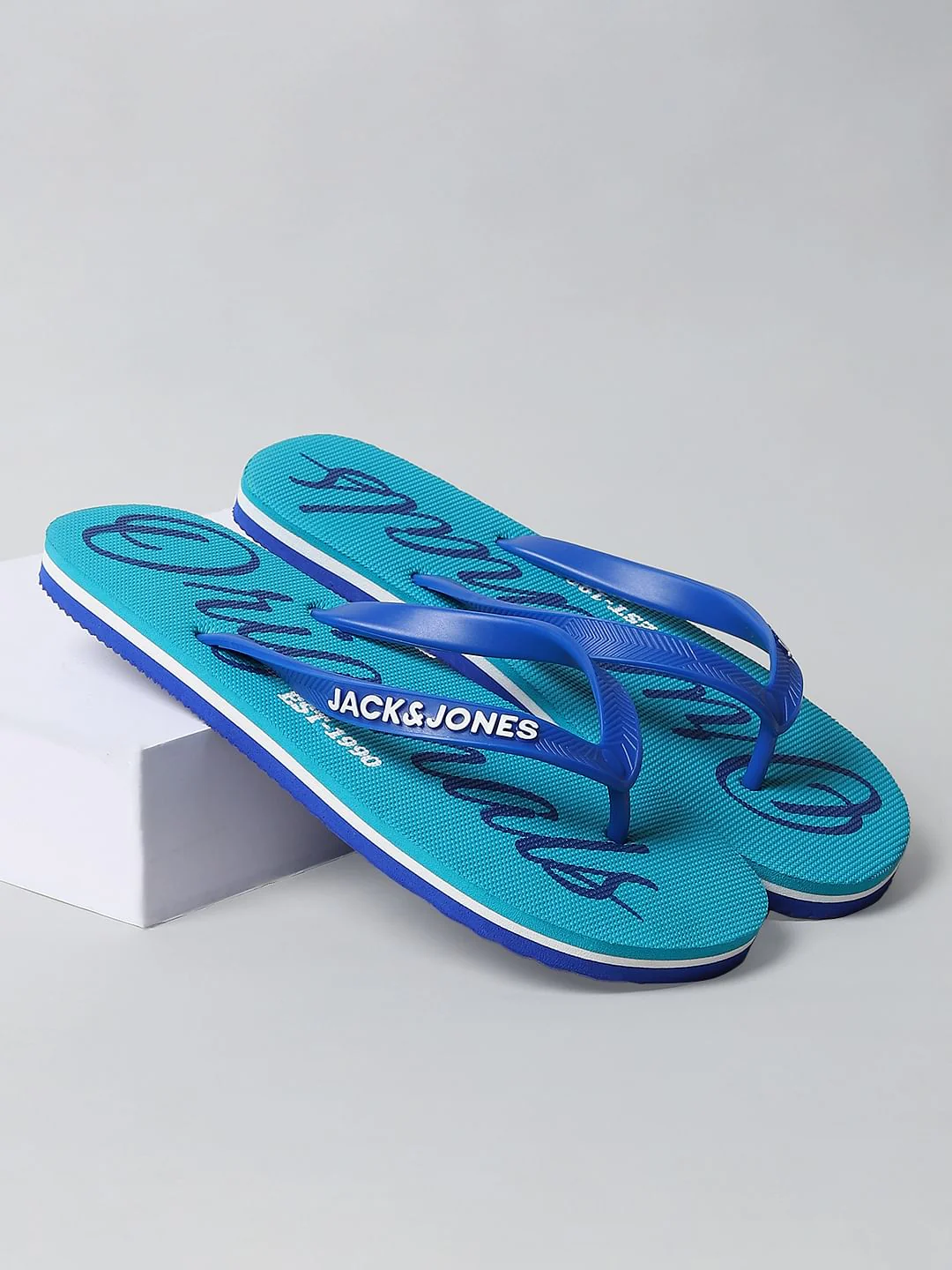 Blue Logo Print Flip Flops - Image 13
