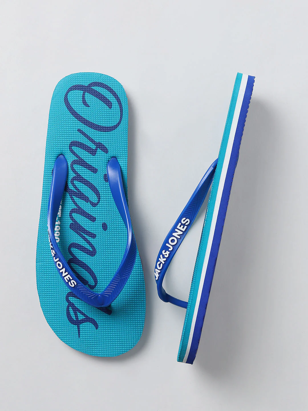 Blue Logo Print Flip Flops - Image 7