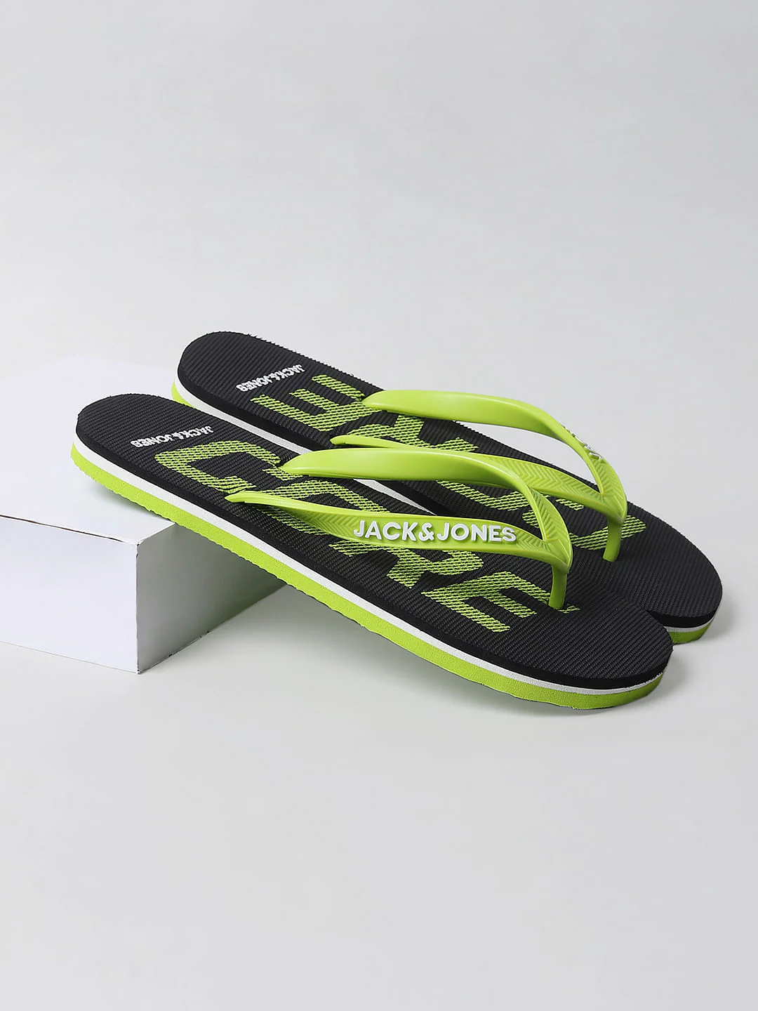 Green Logo Print Flip Flops - Image 13