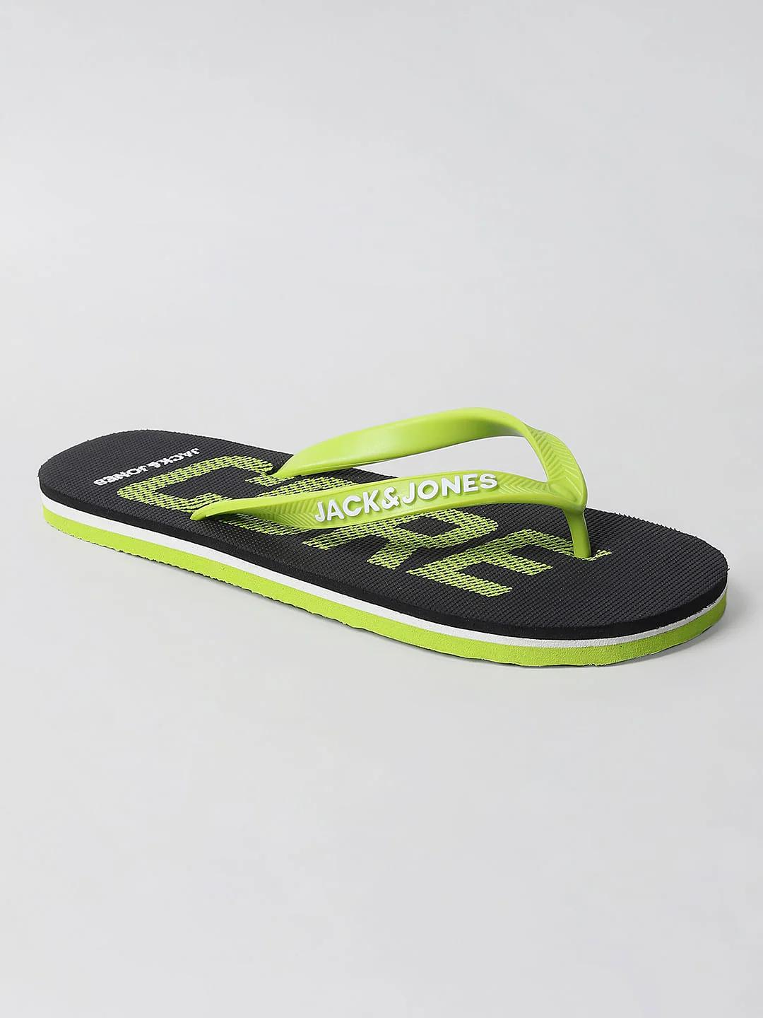 Green Logo Print Flip Flops - Image 3