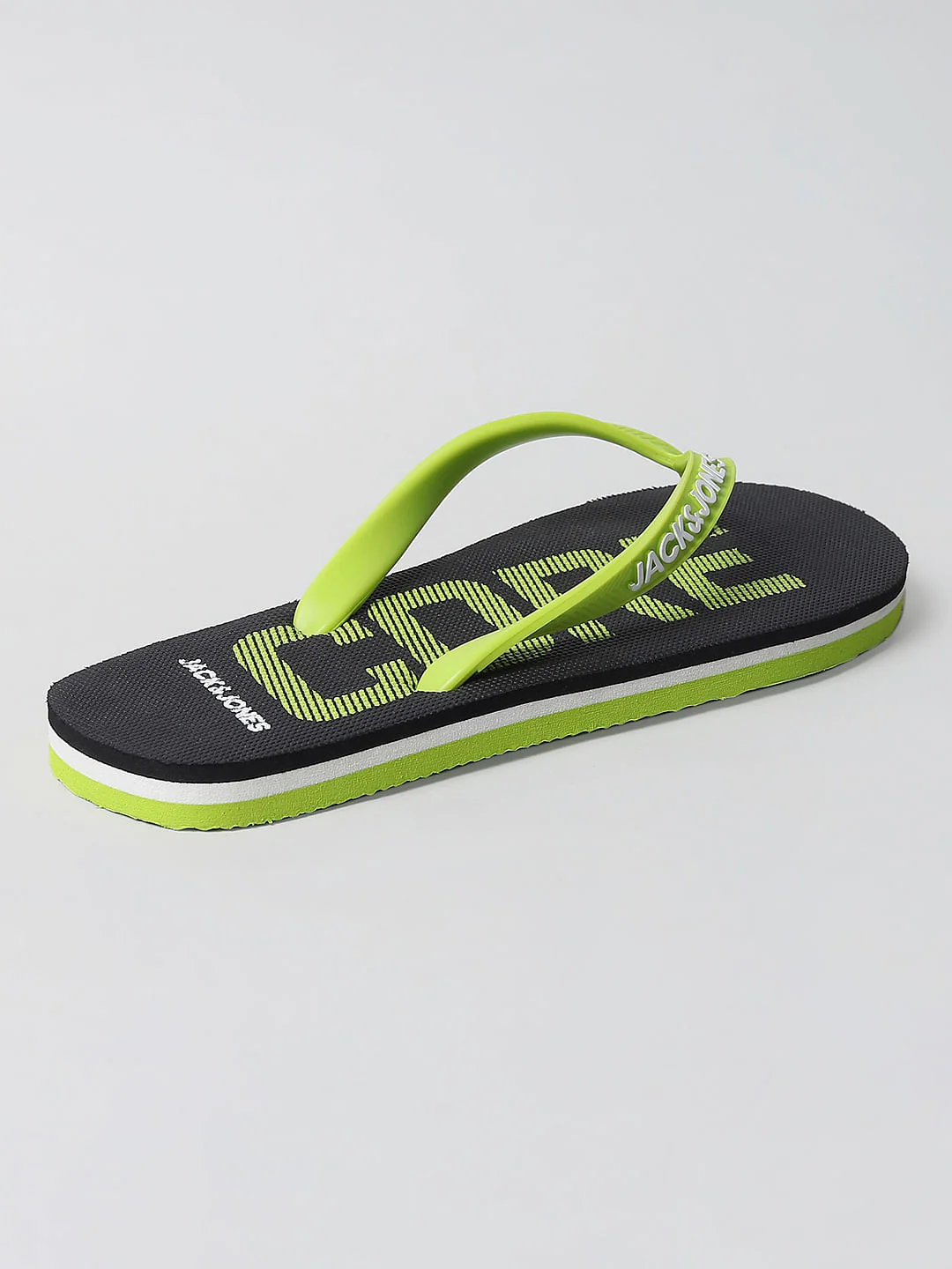 Green Logo Print Flip Flops - Image 4