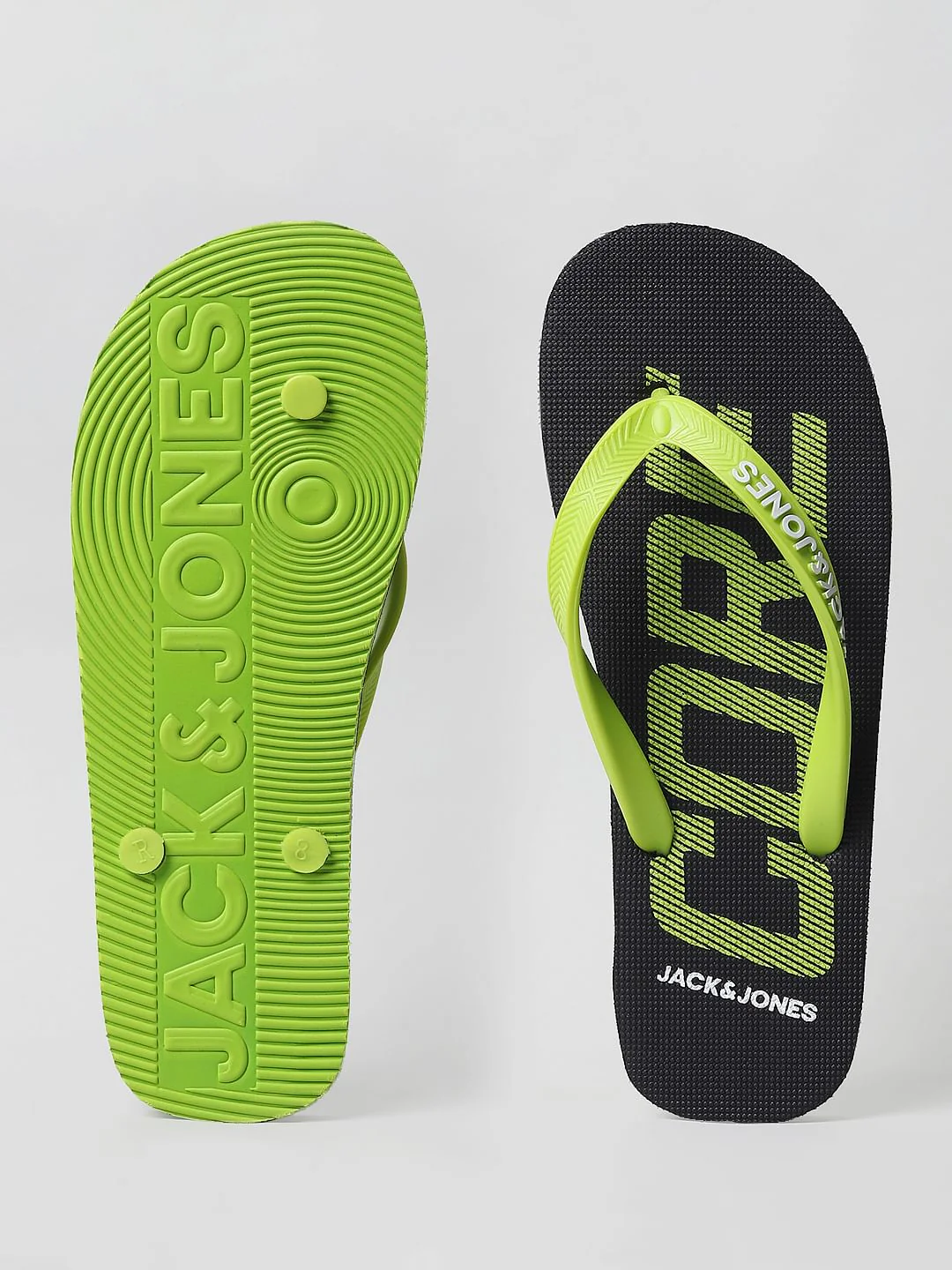 Green Logo Print Flip Flops - Image 6