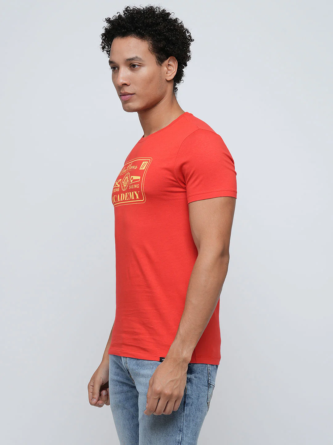 PRODUKT by JACK&JONES Red Printed Crew Neck T-shirt - Image 3
