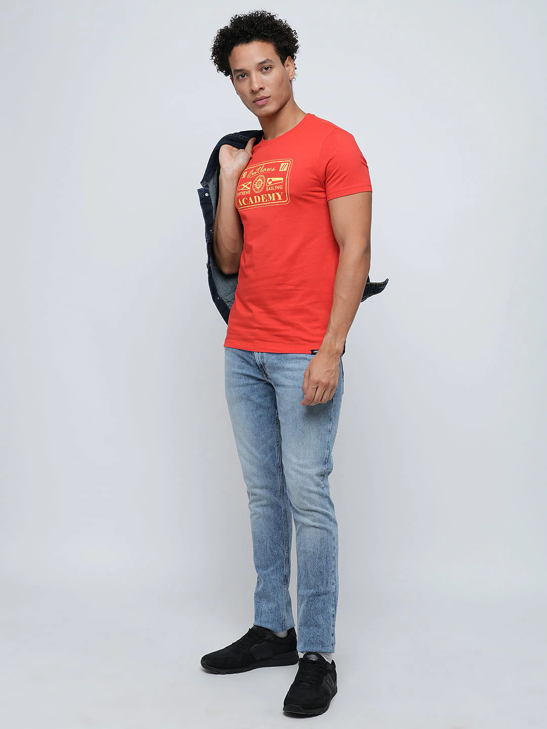 PRODUKT by JACK&JONES Red Printed Crew Neck T-shirt - Image 5
