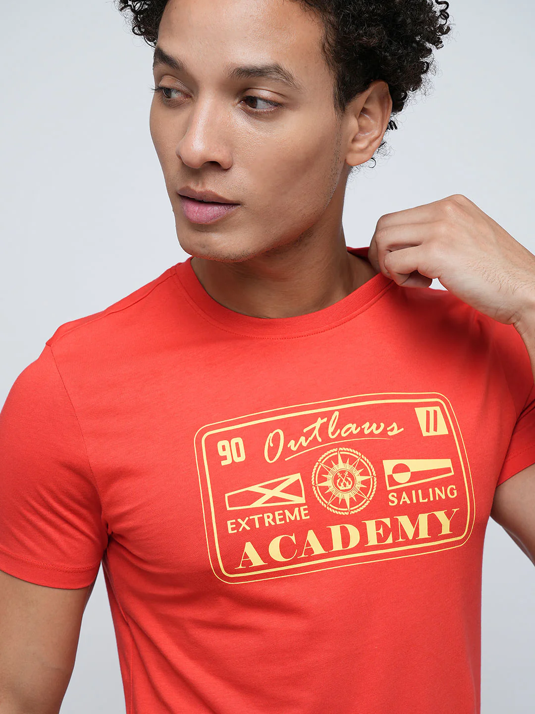 PRODUKT by JACK&JONES Red Printed Crew Neck T-shirt - Image 6
