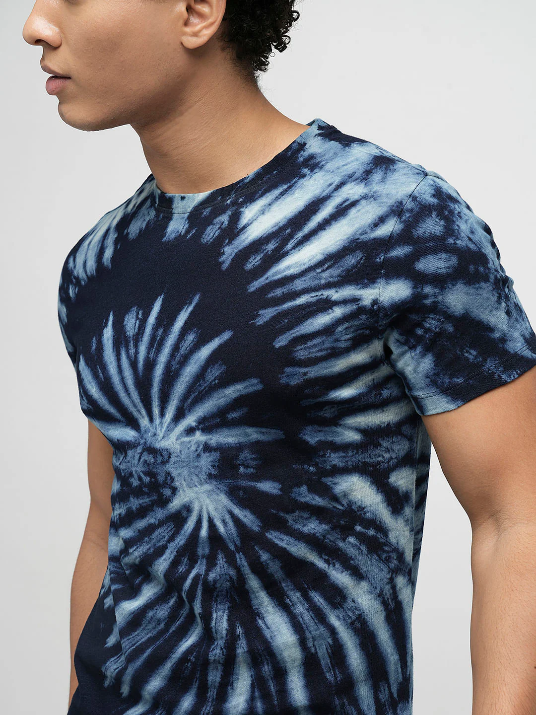 PRODUKT by JACK&JONES Blue Printed Crew Neck T-shirt - Image 6