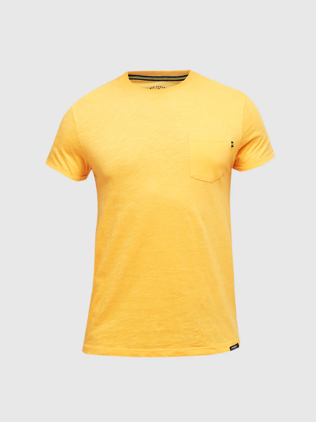 PRODUKT by JACK&JONES Yellow Chest Pocket Crew Neck T-shirt - Image 7