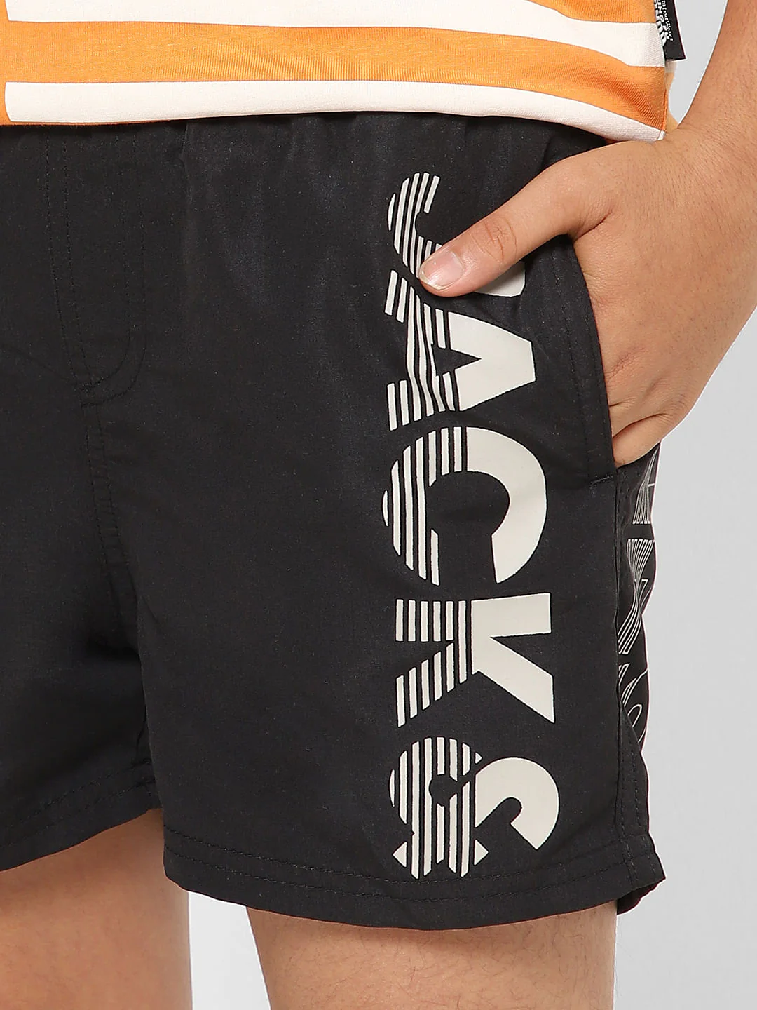 BOYS Black Low Rise Swimshorts - Image 5