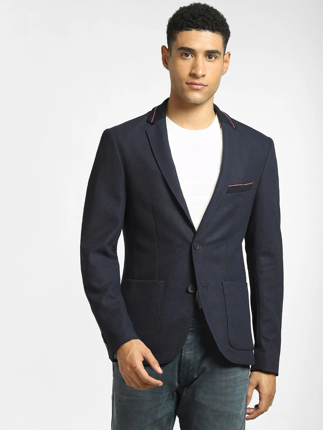 Navy Blue Double Button Blazer - Image 2