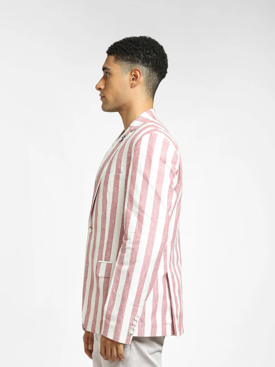 Pink Striped Blazer - Image 3