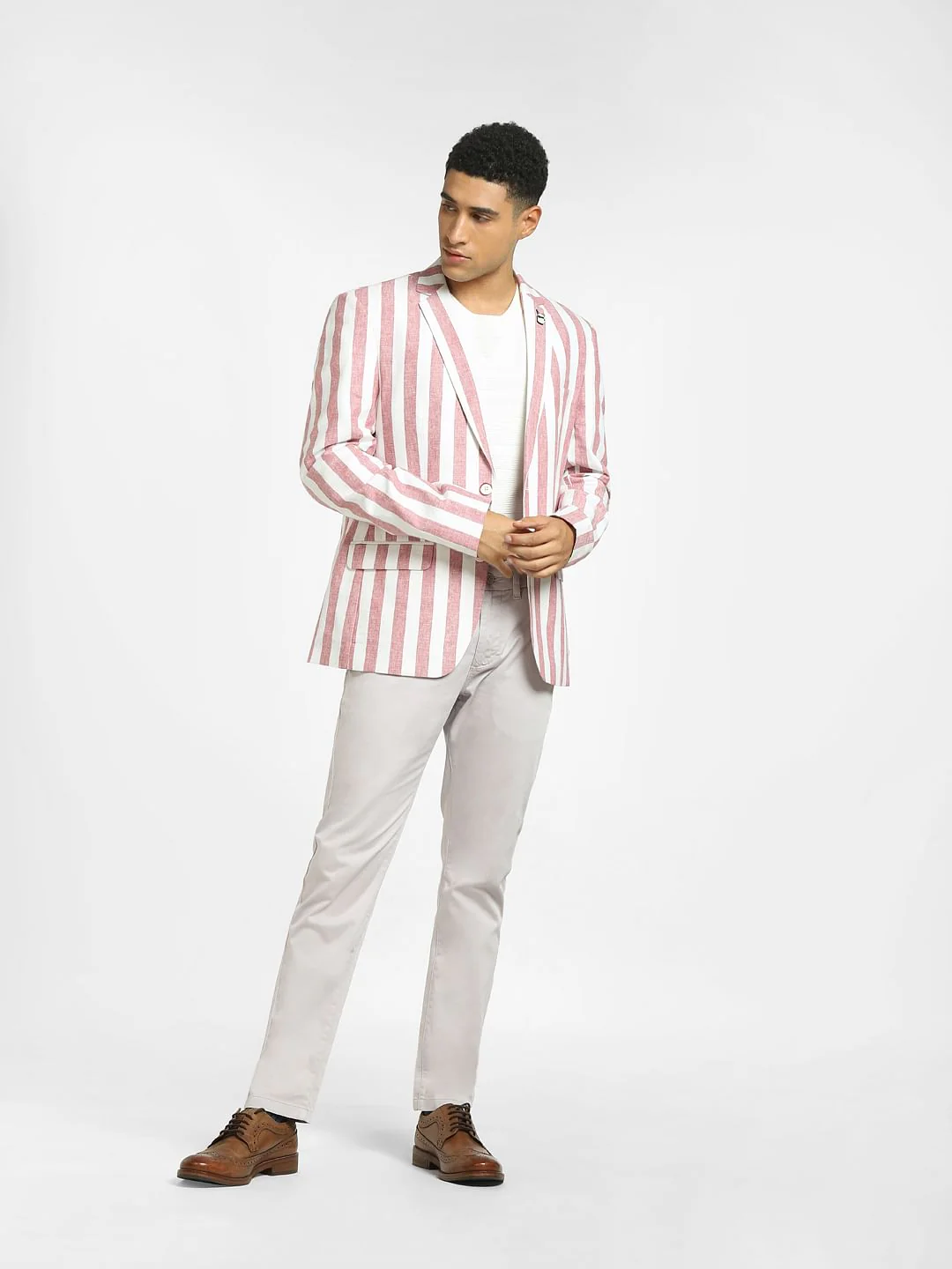 Pink Striped Blazer - Image 6